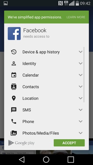 Select ACCEPT