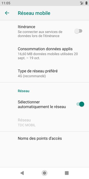 Sélectionnez Noms des points d'accès