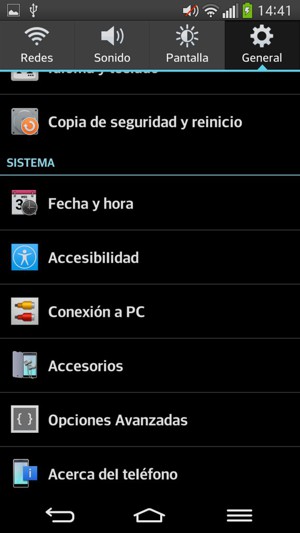 Desplácese y seleccione Acerca del teléfono