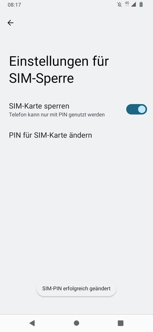 Ihre SIM-PIN wurde geändert