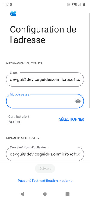 Saisissez votre mot de passe