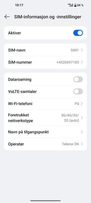 Velg Navn på tilgangspunkt