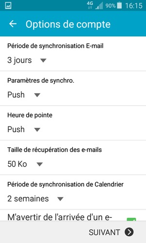 Si vous
voyez cet écran, sélectionnez SUIVANT