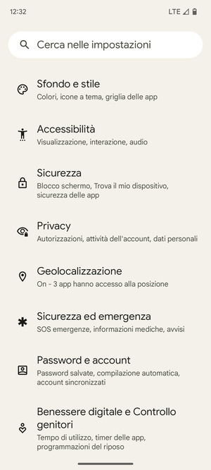 Scorri e seleziona Geolocalizzazione