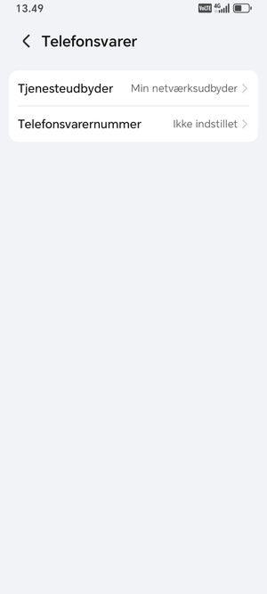 Vælg Telefonsvarernummer
