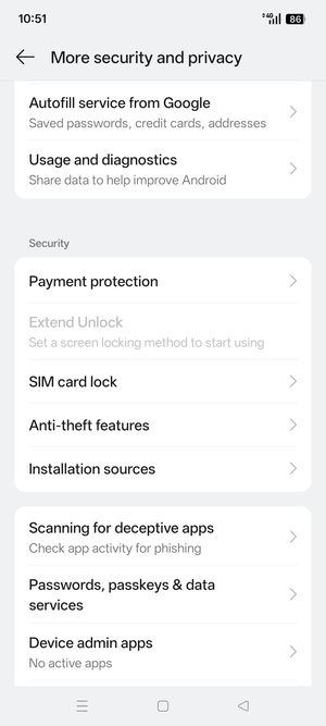 Scroll to and select  SIM card lock