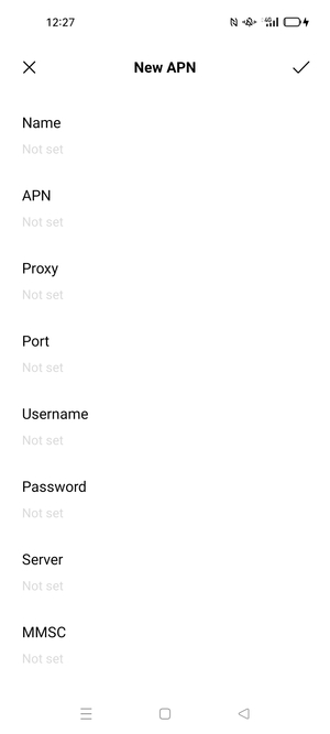 Enter Internet information