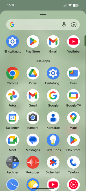 Wählen Sie Einstellungen