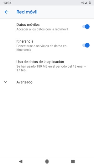 Activar o desactivar Itinerancia