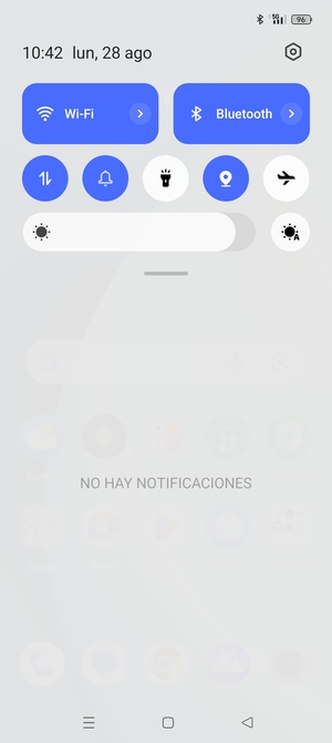 Deslice hacia abajo el menú superior de nuevo