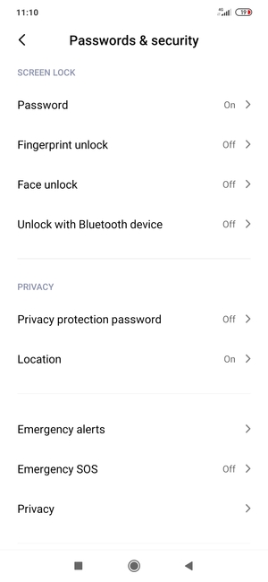 Your phone is now secure with a screen lock