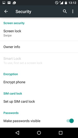 Select Set up SIM card lock