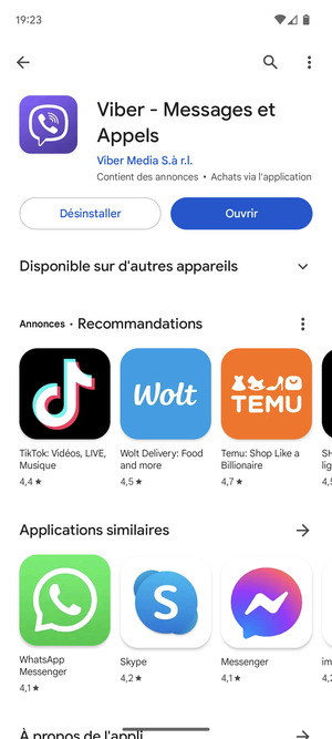 Sélectionnez Ouvrir