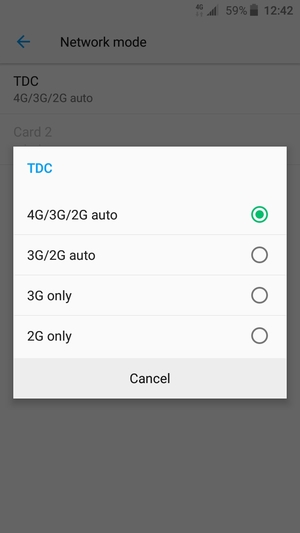 Select your preferred option
