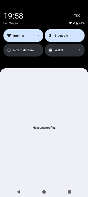 Scorri nuovamente verso il basso il menu in alto