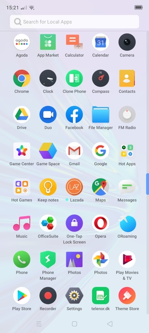 Scroll to and select Settings