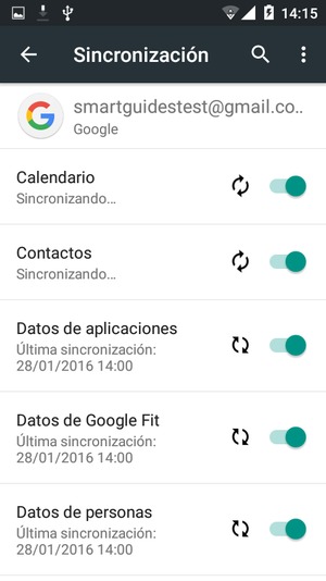 Su información será sincronizada