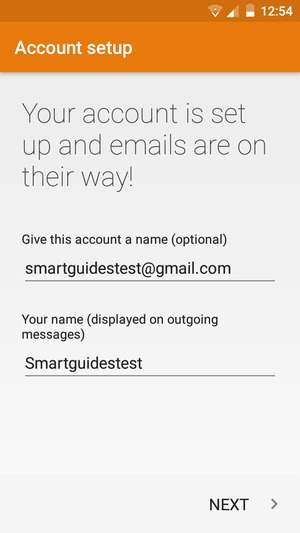 Give your account a name and enter your name. Select NEXT