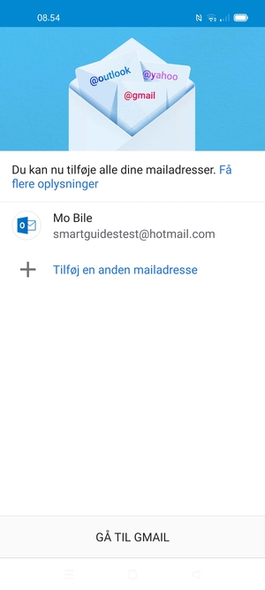 Vælg GÅ TIL GMAIL