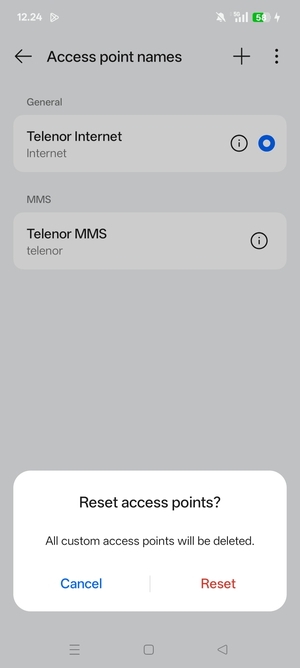 Select Reset