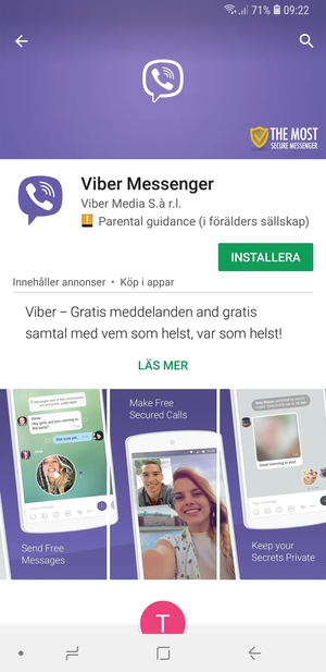 Välj INSTALLERA