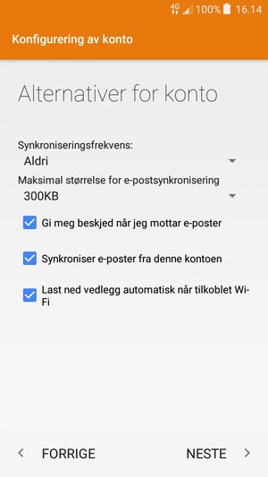 Velg NESTE
