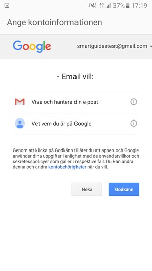 Välj Godkänn