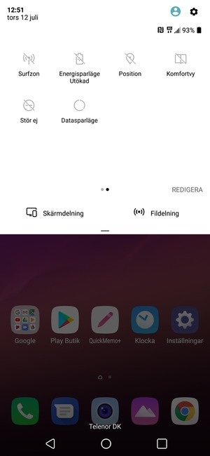 Aktivera Energisparläge Utökad