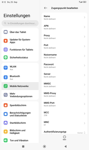 Geben Sie Internet-Informationen ein