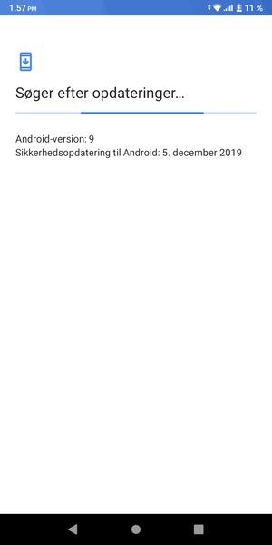 Afvent at søgningen er afsluttet