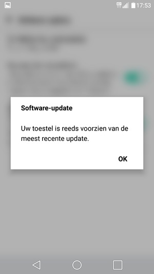 Als uw telefoon up-to-date is, selecteert u OK