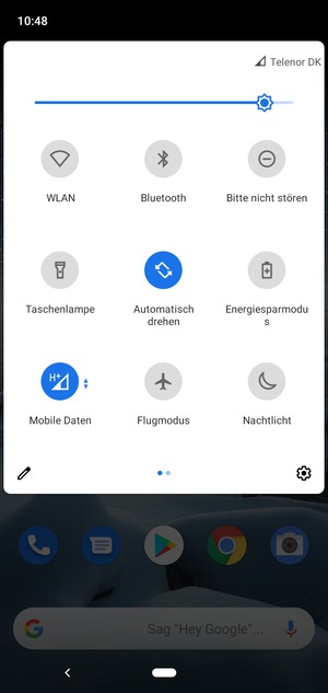 Wählen Sie die Einstellungen-Taste