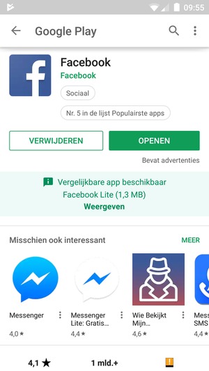 Selecteer OPENEN