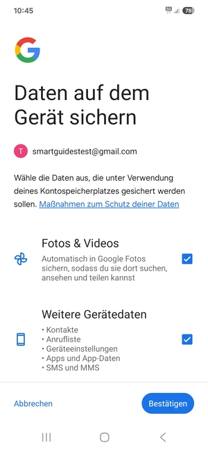 Wählen Sie Ihre bevorzugten Optionen und wählen Sie Bestätigen