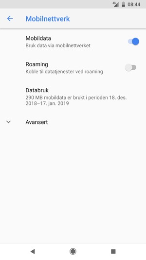 Velg Avansert