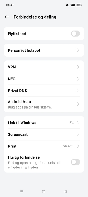 Vælg Personligt hotspot