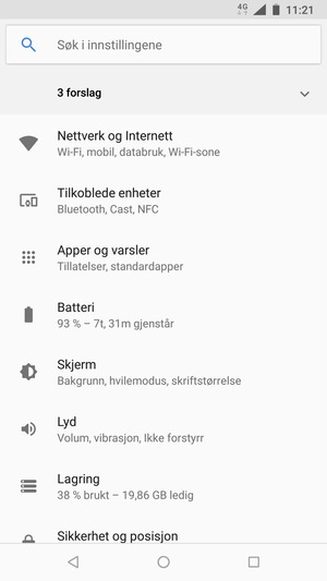 Velg Nettverk og internett