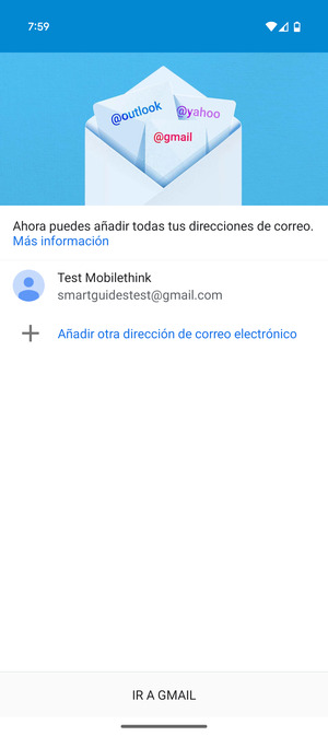 Seleccione IR A GMAIL