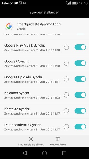 Ihre Daten werden synchronisiert