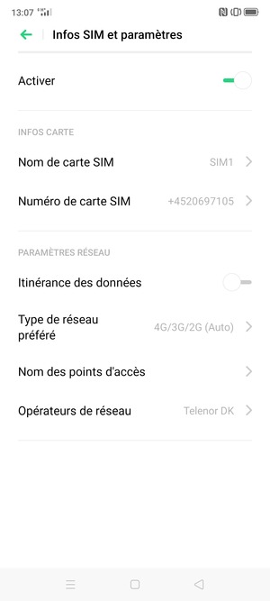 Sélectionnez Nom des points d'accès