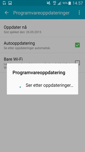 Vent til søket til ferdig