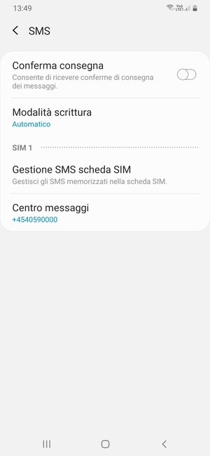 Seleziona Centro messaggi