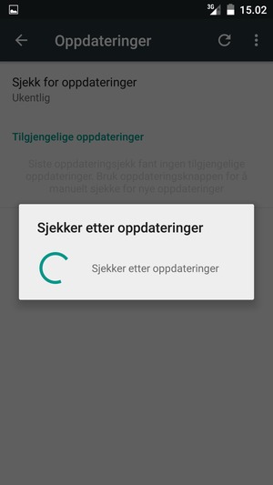 Vent til søket er ferdig