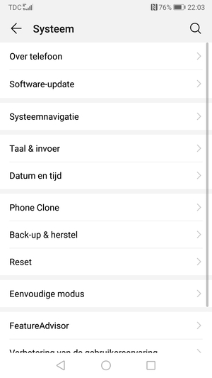 Selecteer Software-update