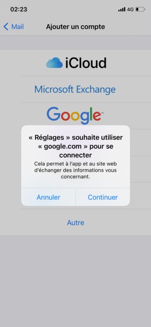 Sélectionnez Continuer