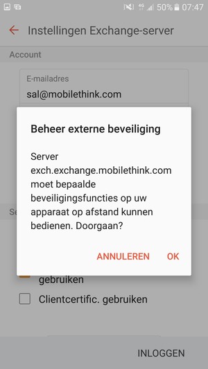 Selecteer OK