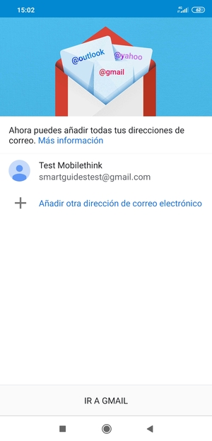 Seleccione IR A GMAIL