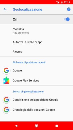 Disattiva Geolocalizzazione
