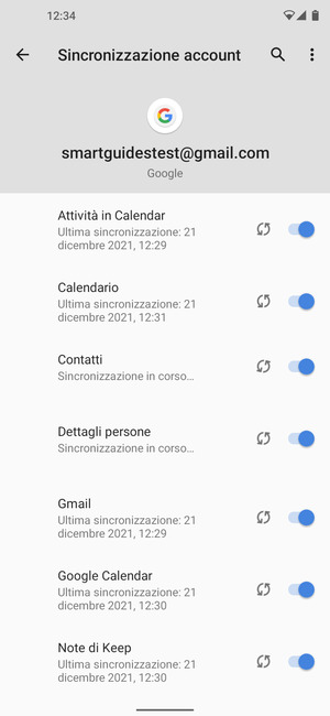 Le tue informazioni verranno sincronizzate