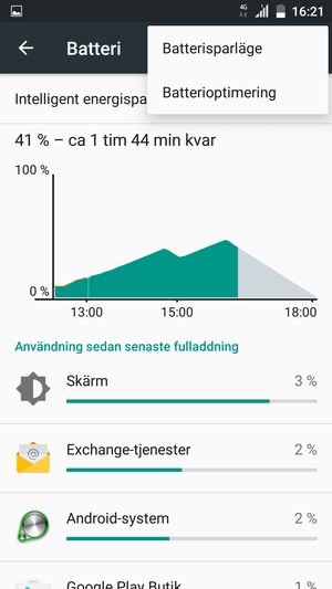Välj Batterisparläge